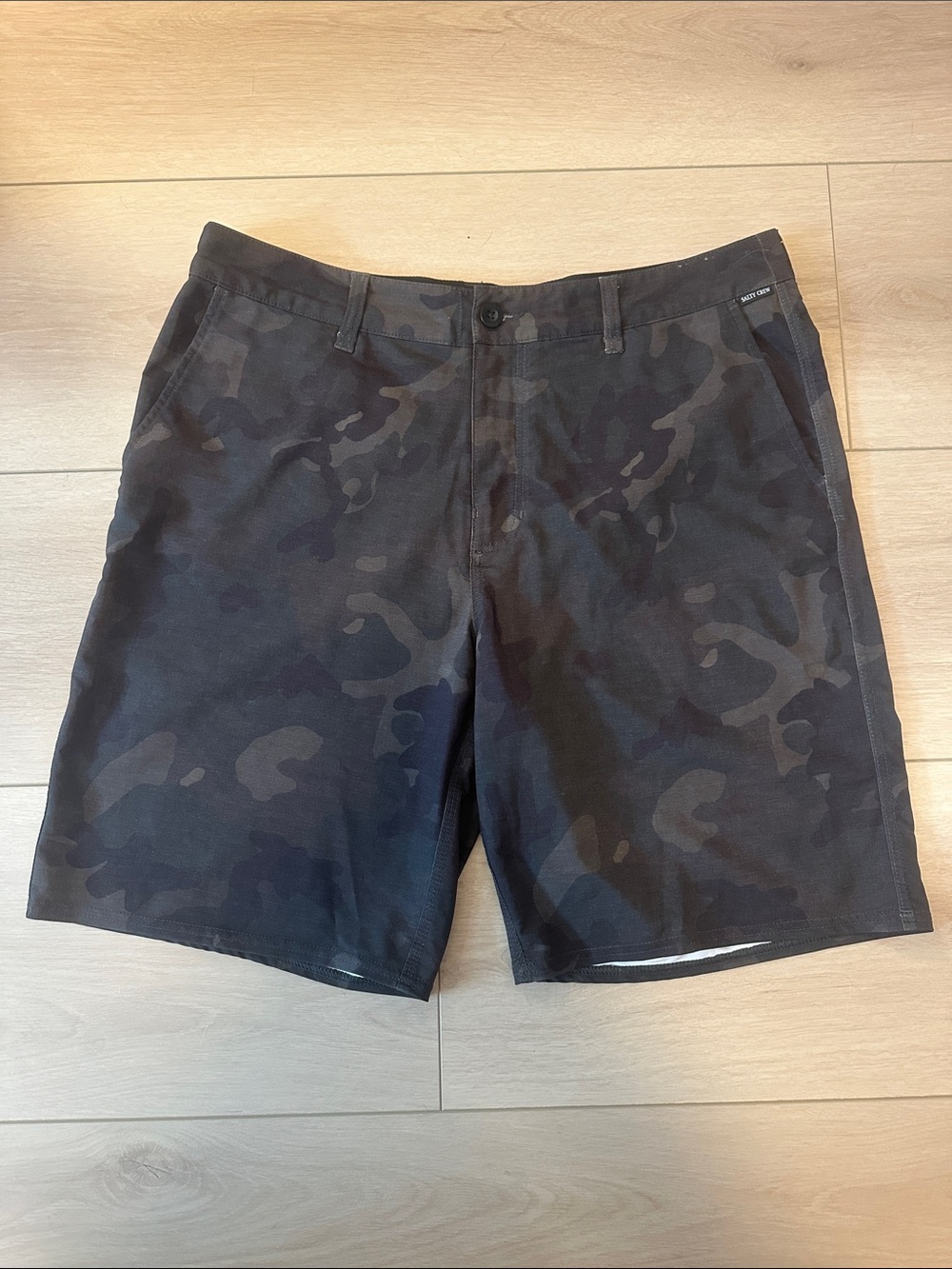Salty Crew Men's Black Camo Swim Hybrids
